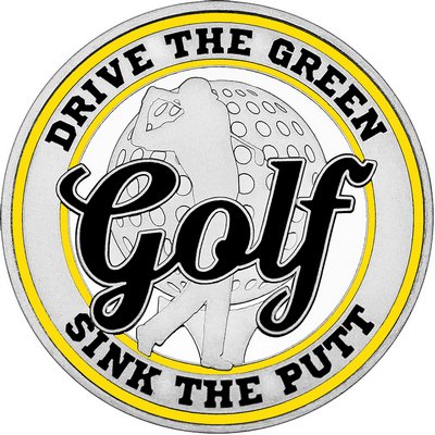 Black "Golf" with Yellow Outer Circular Borders